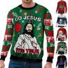 Spring And Autumn Jesus Christmas Print Streetwear Men's Outdoor Pullover Long Sleeve Top Clothes