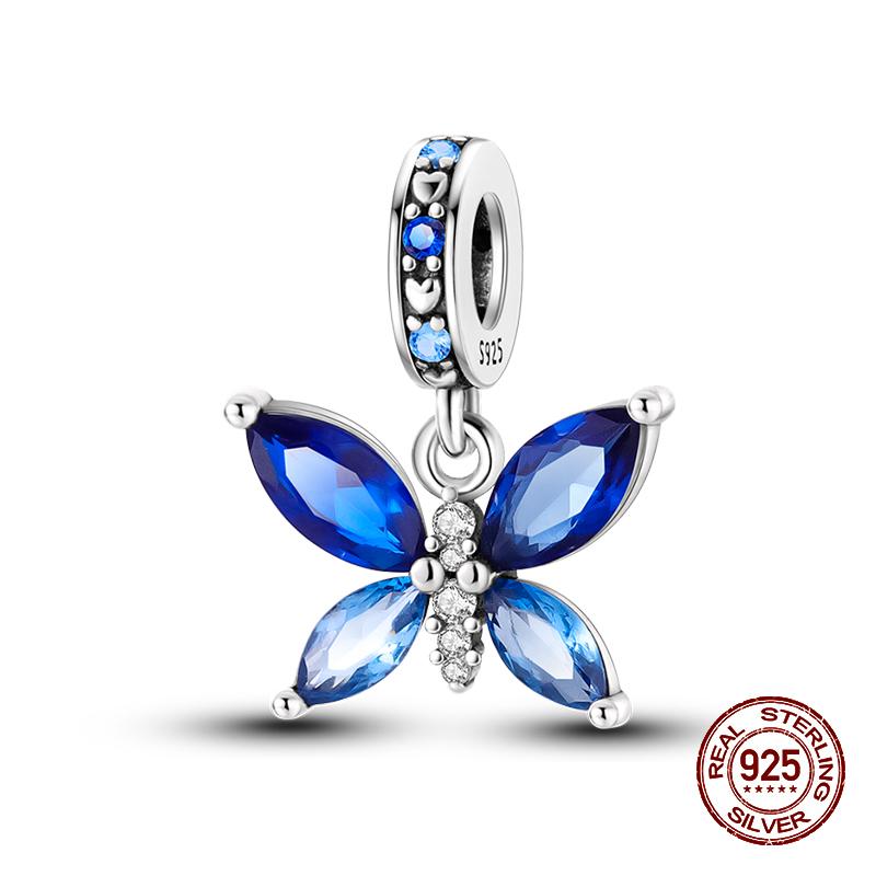 100% Copper Blue Ocean Animal Glow Butterfly Crab Charm Beads Fit Pandachoriginal Bracelets Luxury Diy Jewelry