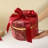 Elegant Round Wedding Candy Box with Ribbon - Bridesmaid Gift Packaging