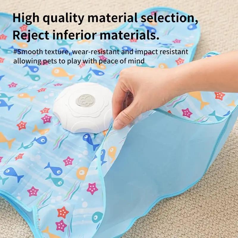 Interactive Cat Toys Rechargeable,Durable Hide and Seek Cat Toys with Moving Concealed Feathers,Automatic Cat Kitten Toy for Cat