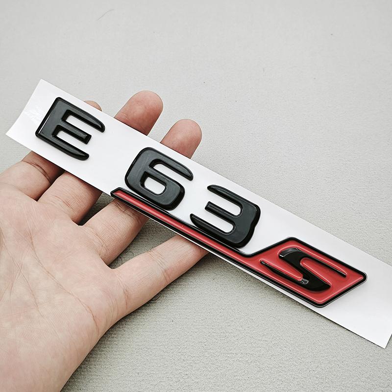3D ABS Chrómová Čierna Auto Písmená E63 E63S Logo Znak Nálepka Auto Kufor Znaky pre Mercedes Benz E63 E63S W213 Príslušenstvo QK0