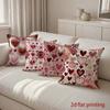 2D Heart Patterns: Romantic Pillow Covers For Home Pattern Cushion Cover Suitable For Sofa Bedroom Car Pillow Cover