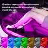 Magnetic Touch LED Car Light 6 LEDs 5V USB/Type-C Rechargeable - Multi-Color Interior Illumination