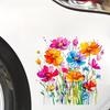 Durable Vinyl Car Decals - Vibrant Oil-Painted Floral Design Waterproof & Scratch-Resistant Stickers for Cars, Trucks, SUVs - Tail Lights