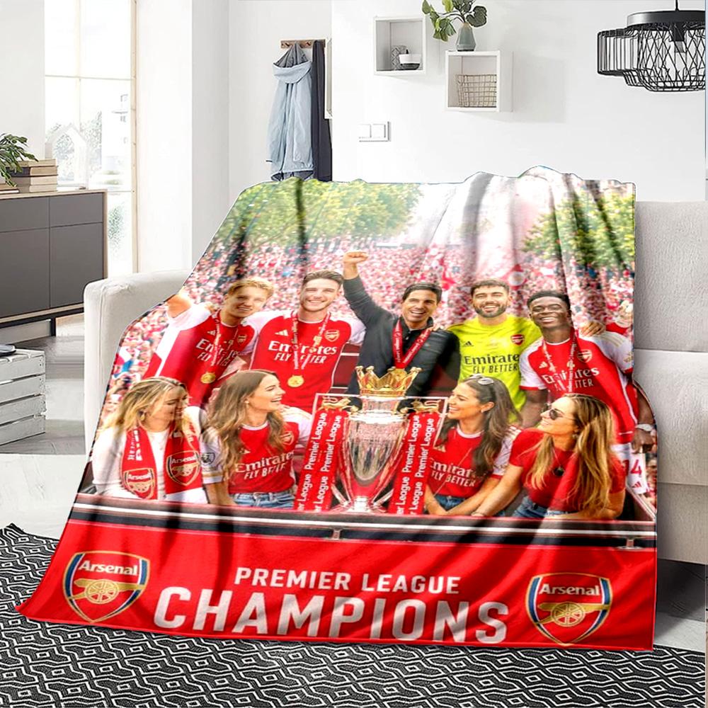 Arsenal Football Player Blanket Comfortable Suitable for Chair Couch Office Chair for All Seasons Stylish Decor Perfect Gift for Relatives and Friends
