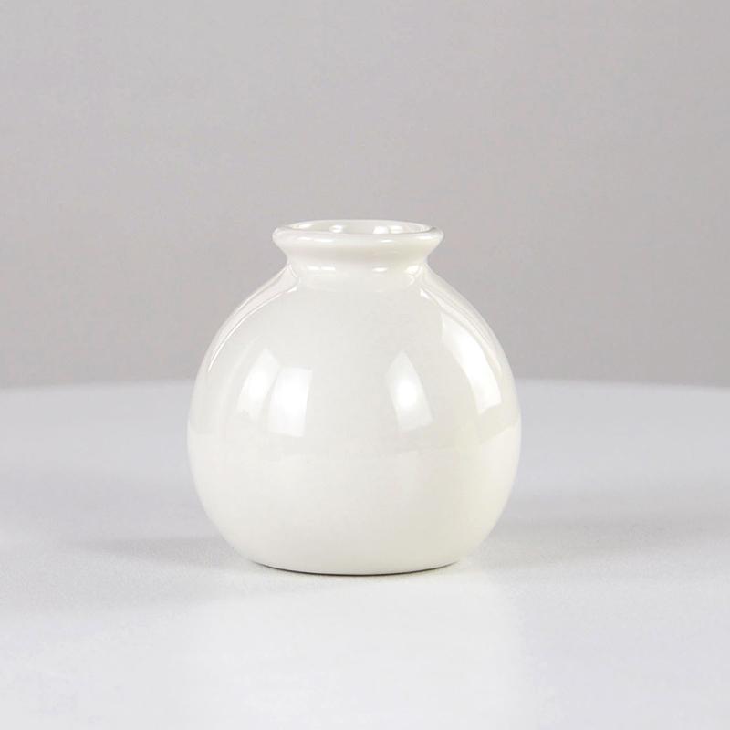 Vaso de cerâmica para flores, vasos hidropônicos nórdicos para decoração de sala de estar, mini vasos de flores, vasos de garrafas brancas, ornamento de mesa