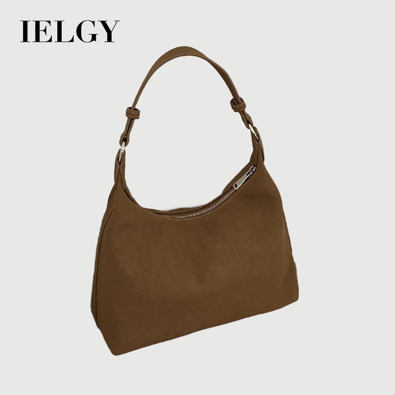 IELGY Soft Leather Large-Capacity Portable Underarm Bag Casual Lazy Commuter Fashionable One-Shoulder Diagonal Bag
