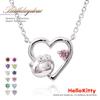 Hello Kitty Birthstone Necklace Licensed Jewelry SILVER925 Kitty-chan Accessory Free Shipping Birthday Present Natural Stone Sanrio Adult January May