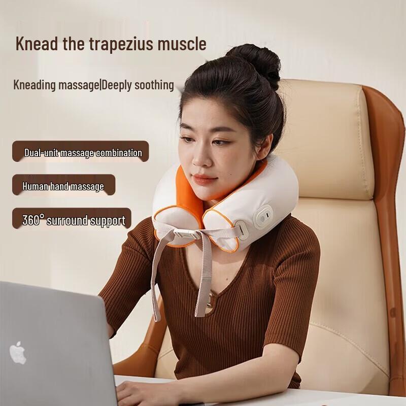 HEZHENG Portable U-shaped Neck Massager Pillow CN plug (adapter included)