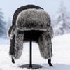Cold Weather Trapper Hat with Earflaps Plush Trim Padded Winter Hat for Outdoor Walks, Travel, and Daily Wear Use