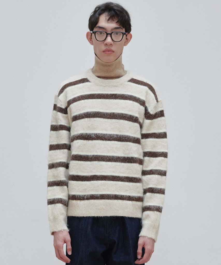 PLAC Basic Striped Knit Beige