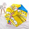 The Simpsons Family Collage Automatic Opening Folding Umbrella 8 Bone Iron Frame, Suitable for Fans, Travel, Daily Use, and Gift Giving01040