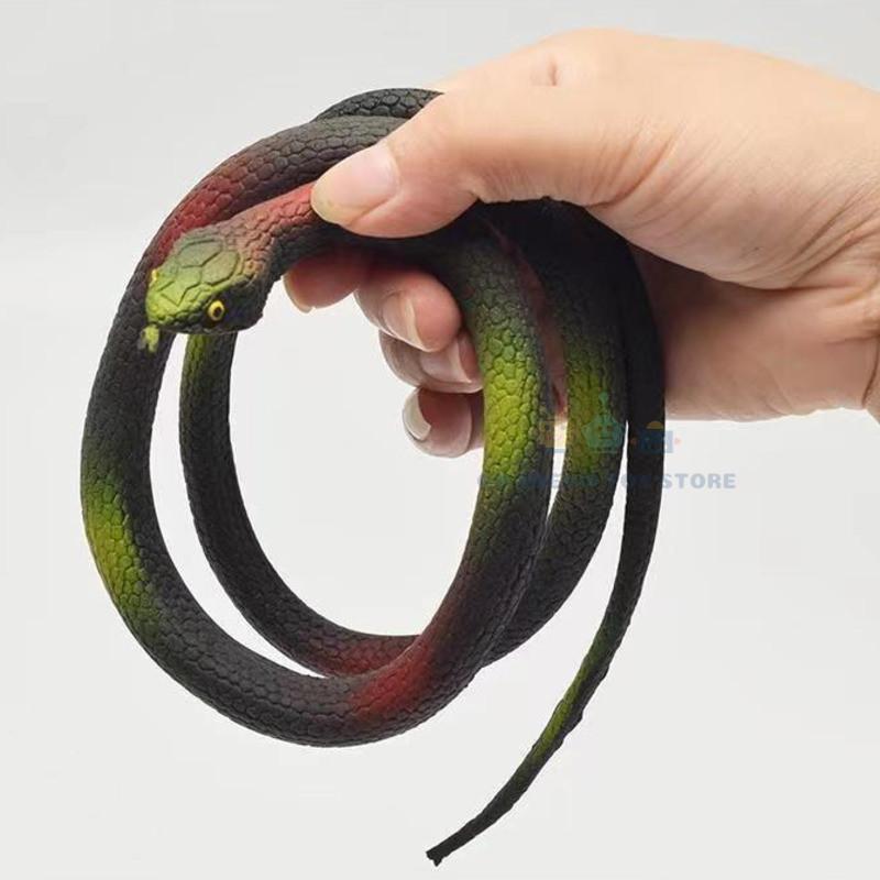 2PCS Simulated Snake Prank Trick Toys Halloween Practical Joke Gadget Props Decoration Fun Scary Tricky Toy Soft Rubber Gift