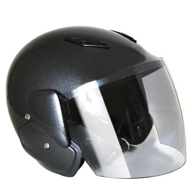Motorcycle Half with Suitable for Scooters and Mopeds Up To Half SG Standard Helmet, Semi-Jet Helmet, Helmet, Helmet, Gunmetal, Shield, 125cc,