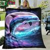 3D Fashion Dolphin Printed Four Seasons Blanket Sofa Cover Travel Bed Plush Blanket Travel Office Break Blanket Birthday Gift