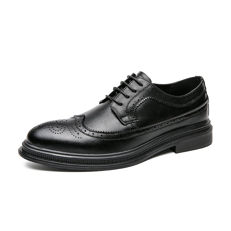 Classic Brogues Men Evening Dresses Oxford Shoes for Men Leather Formal Footwear Mens Glossy Retro Shoes Luxury Upscale Flats