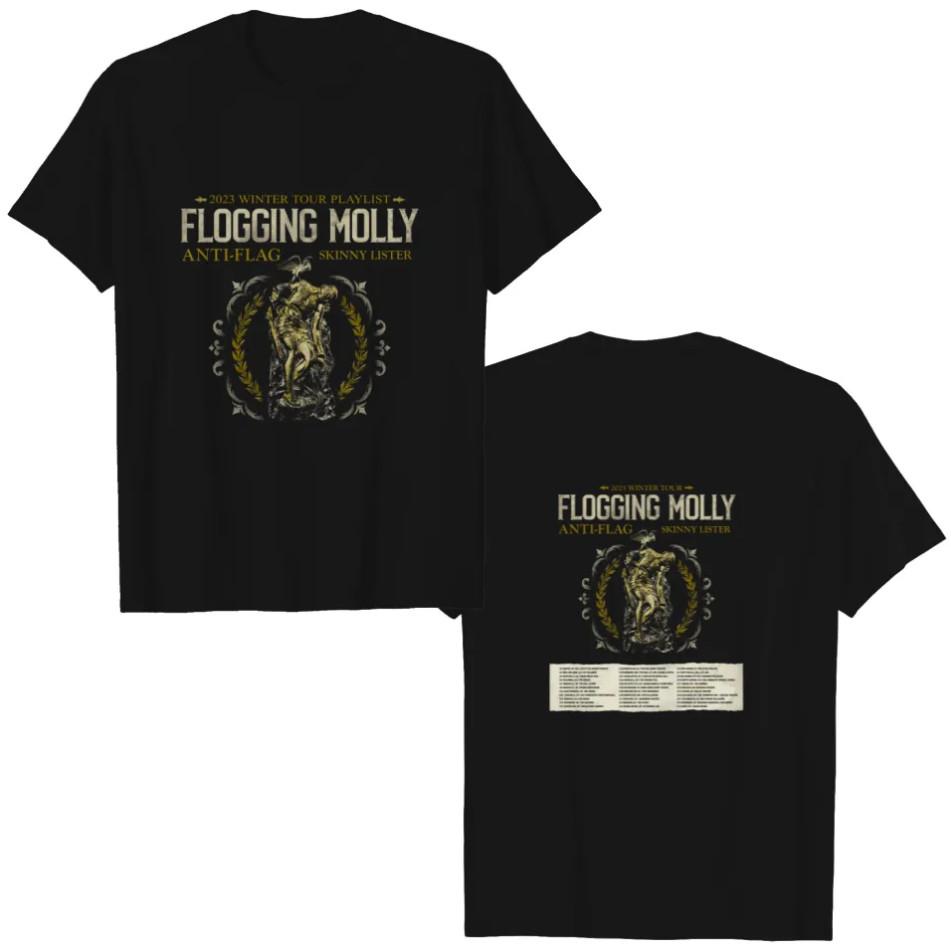 Flogging Molly Winter Tour 2023 T-Shirt, Heavyweight Band Concert Tee Men's