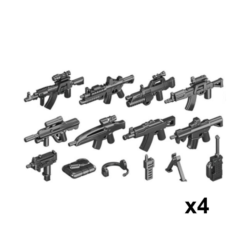 WW2 Military Weapons Building Blocks Army Soldiers Figures 98K MG34 MG42 PPSH Gun Belt Accessories Bricks Toys For Children