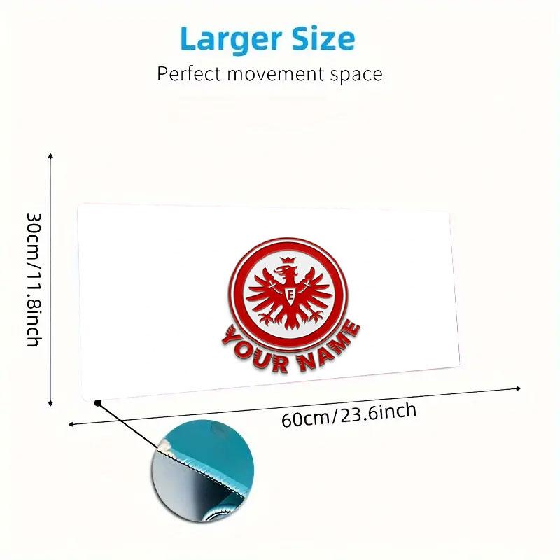 Eintracht Frankfurt Custom Name Large Size Mouse Pad Large Gaming Table Cushion Non-slip Laptop Tablet Big Mousepad XXL Mat Mini PC Playmat With Lock