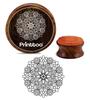 Printtoo Carimbo de borracha redondo de madeira Floral Mandala Scrapbooking Artesanato Selos têxteis-2