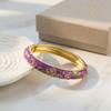 Elegant Enamel Bracelet Zinc Zinc Zinc Alloy Retro Court Floral Bangle Vintage Cloisonne Bangle  Fashion