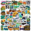 50 PCS The Wild Camping Stickers ,Vinyl Stickers for Laptop Skateboard Luggage Decal Motorcycle Bicycle
