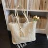 New Large-capacity Tote Bag Women's Casual Simple Straw Bag Seaside Vacation Women's Bag Niche Underarm Commuter Bag