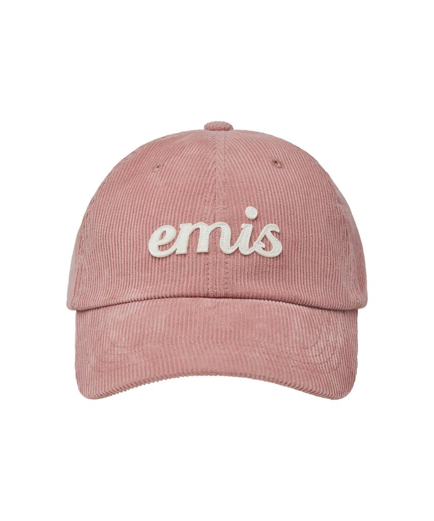 Imiseu Applique Corduroy Ball Cap-Pink