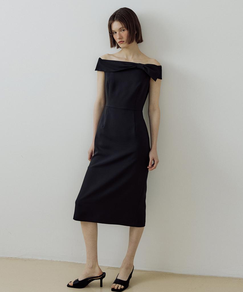 Lucirju Tie Up Ribbon One-Piece (Black)