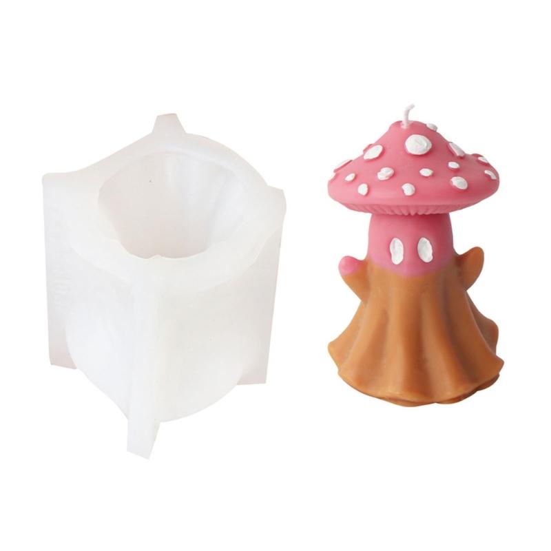 Mushroom House Candle Mould Handmade Epoxy Resin Molds Halloween Silicone Molds Craft Supplies for Table Decorations