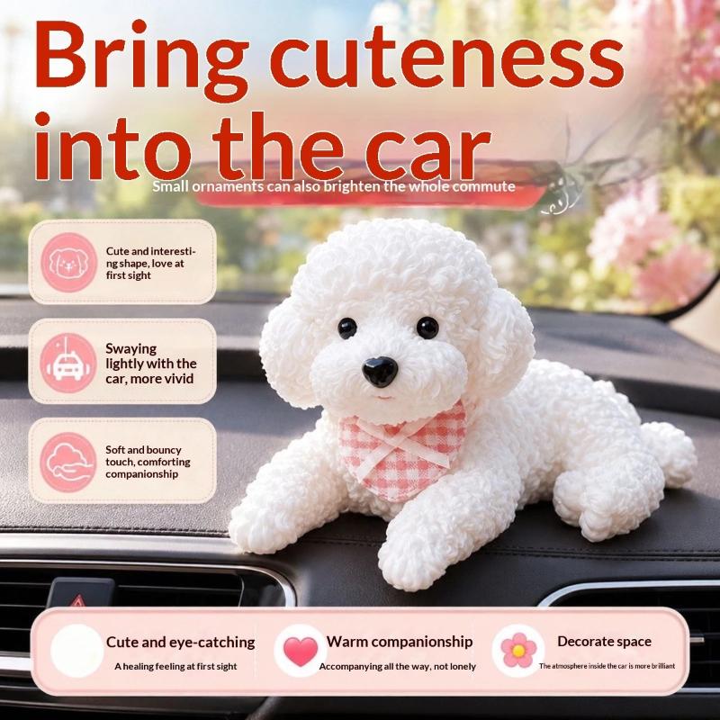 Auto Dekoration Silikon Teddy Hund Simulation Haustier Zubehör Gadget Halter Mittelkonsole Automobil Dekoration Neu 1 Stück