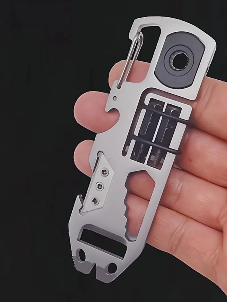 10'u 1 Arada Cırcırlı Tornavida Çok Fonksiyonlu Levye Mini EDC Çok Amaçlı Alet Allen Anahtarı Şişe Açacağı Dış Mekan Bisiklet Tamir Aletleri