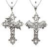 Goth Cross Pendant Chain Necklace Jewelry Accessoiy Gothic Cross Pendant Necklace Pendant Choker Alloy Material for Man