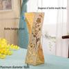 European-Style 60cm Floor-Standing Large Ceramic Vase for Living Room or Entrance Hall - Golden Flower Arrangement Decor