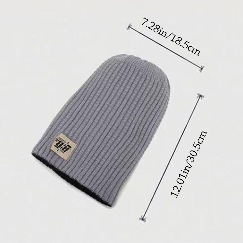 Fashion Warm Winter Hat Thickened Elastic Knitted Cap Casual Ear Protection Pompoms Hat Outdoor