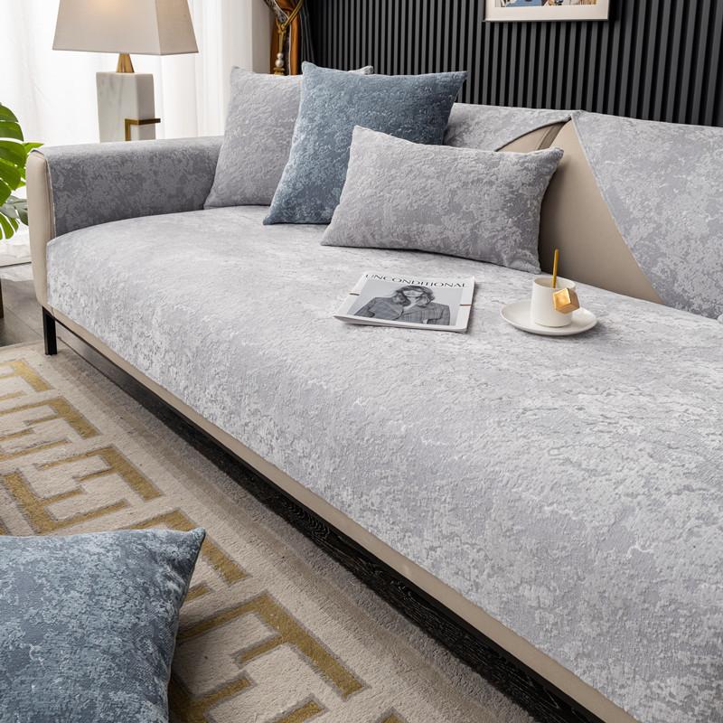 Polštář na pohovku Jednoduchý evropský lehký luxusní holandský sametový bronzující styl Four Seasons Universal Slipcover
