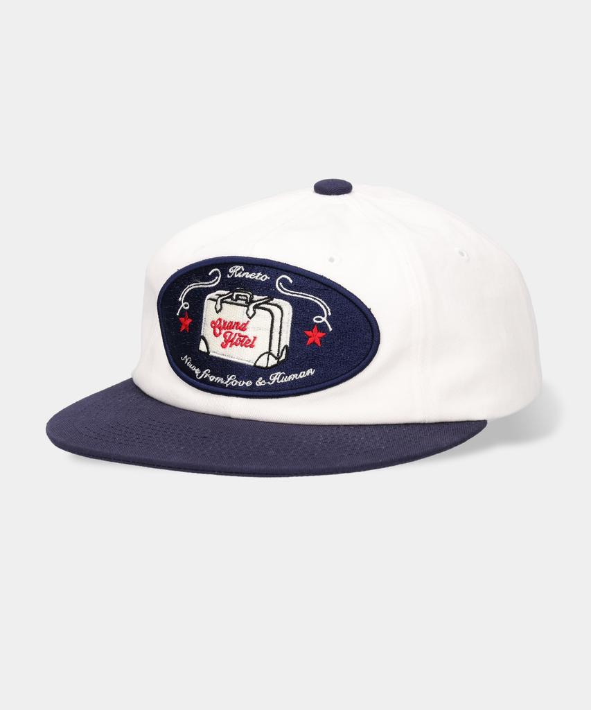 KINETO Women_Grand Hotel Embroidered Ball Cap_Cream/Navy