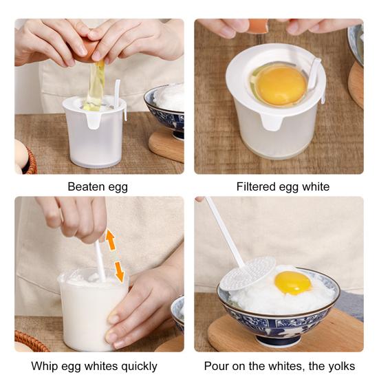 Fluffy Whisk Manual Egg Beater Fast Quiet Detachable Easy To Clean Egg Whites Separation Manual Egg Beater