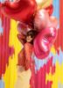 PartyDeco HEART Foil Balloon Pink 75x645