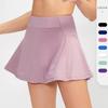 Jupe courte de tennis Jupe courte de yoga respirante Fitness Jupe de sport pour femmes avec poches Jupes taille haute décontractées Jupe à double pont à séchage rapide