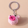 Lovely Handmade Bee Keychain Animal Key Ring Pendants for Women Girls Handbag Decor DIY Kid's Jewelry Gifts