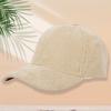Chapéu masculino outono e inverno boné de beisebol de veludo cotelê feminino boné retrô liso chapéu casual para casal