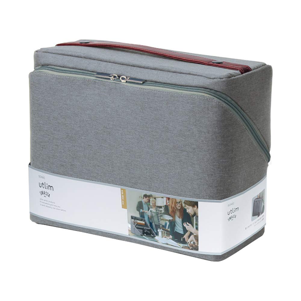 Sonic UT-2159-GL Smarta Storage A4 Box Gray Document Organizer Laptop Tablet Dividers Office Organization