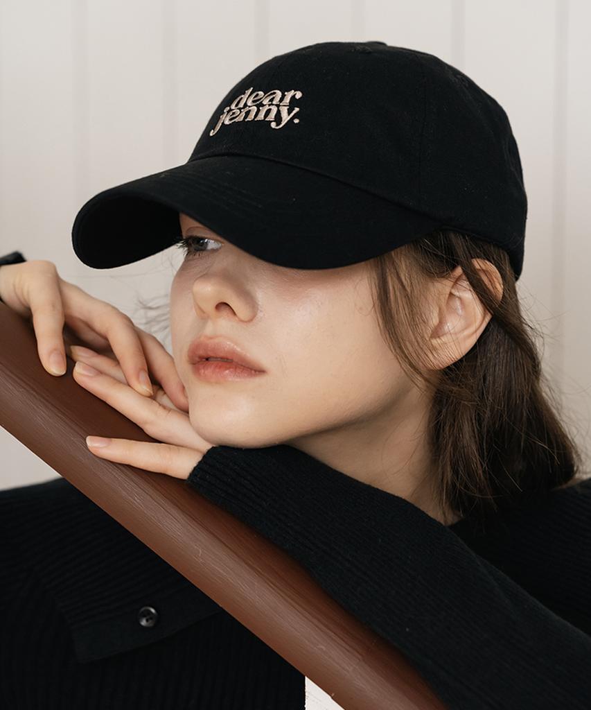 Teochisoul Dear Jenny Lettering Logo Ball Cap (Black)