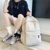 Hong Kong version of college style personalized labeling solid color men's and women's tide backpack 24 spring new backpack