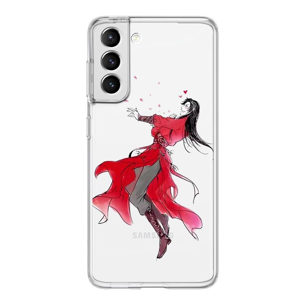 Funda de teléfono Heaven Officials Blessing TGCF para Samsung Galaxy S23, S22 Ultra, S20, S21 FE 5G, S10, S10E, S9, S8 Plus 4G, suave y transparente.