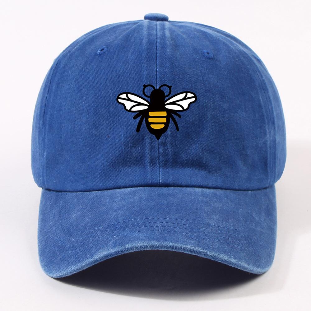 New temu bumblebee baseball cap men's trendy labeling retro cap outdoor big brim