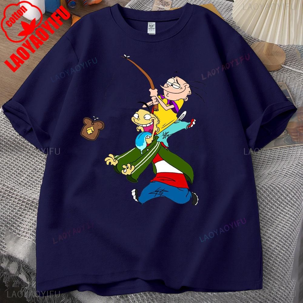 T-shirt Unisexe EdEdd N Eddy T-shirt Imprimé EdEdd N Eddy Hauts EdEdd N Eddy Années 90 T-shirt Drôle Personnage de Dessin Animé Coton Haute Qualité