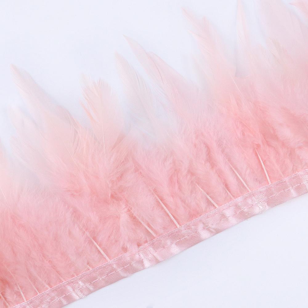 Natural Chicken Feather Trim 10-15Cm/4-6Inch Pheasant Feather Sewing Costume Fringe Ribbon Carnival Dress Plumes Decoration 10M