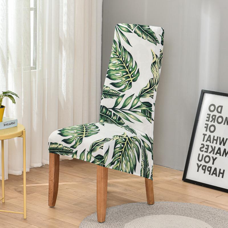 Floral Printed High Back XL/M Size Chair Cover Stretch Dress for Chair Covers for Dining Room Wedding Banquet Home Decor Case